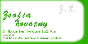 zsofia novotny business card